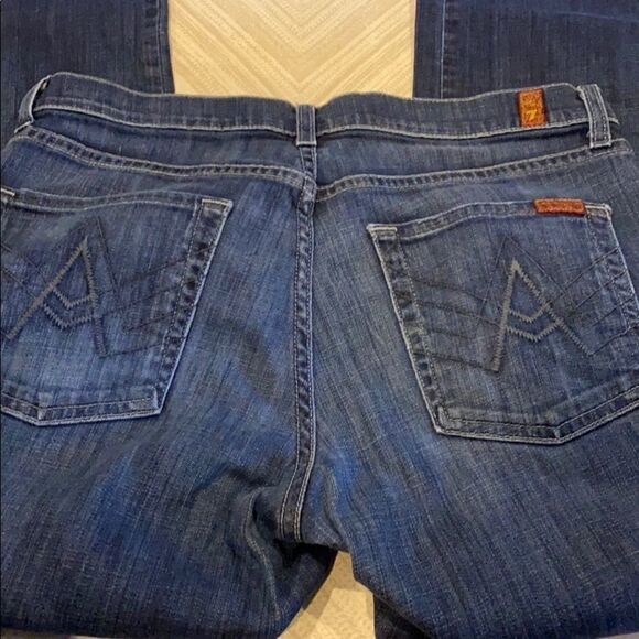 74AMK Men’s A Pkt Relaxed Blue Button Fly Jeans - Picture 7 of 7